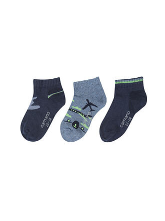 CAMANO | Jungen Sneakersocken 3er Pkg denim melange