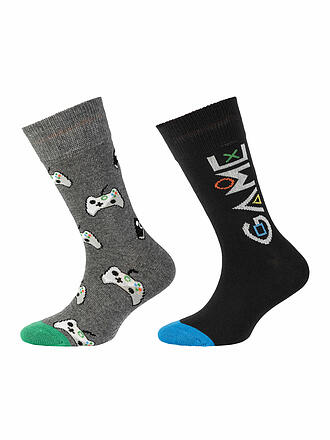 CAMANO | Jungen Socken 2er Pkg. Dark Grey Melange