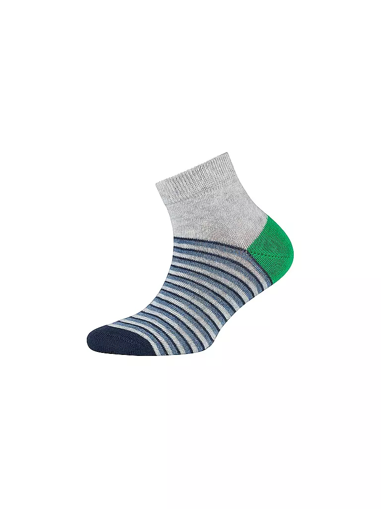 CAMANO | Jungen Sneaker Socken 4er Pkg. fog melange | grau