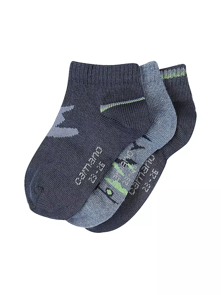 CAMANO | Jungen Sneakersocken 3er Pkg denim melange | blau