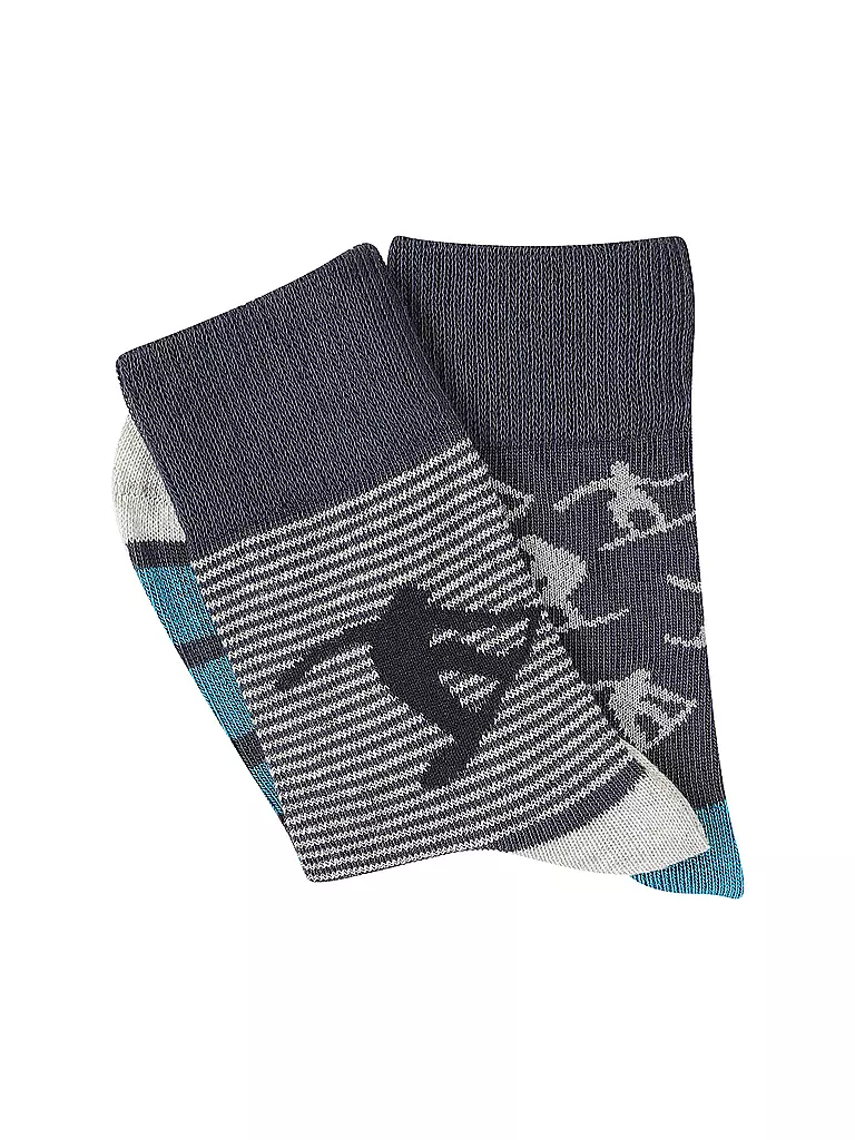 CAMANO | Jungen Socken 2er Pkg. fog melange | grau