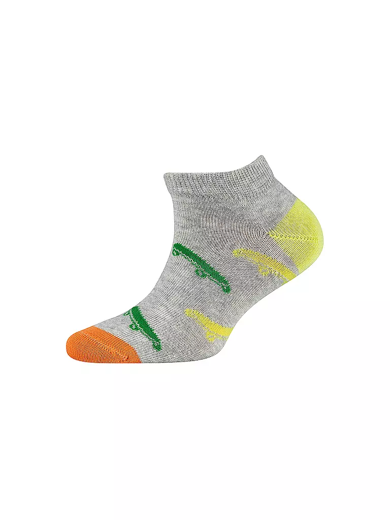 CAMANO | Kinder Sneaker Socken 4er Pkg fog melange | grau