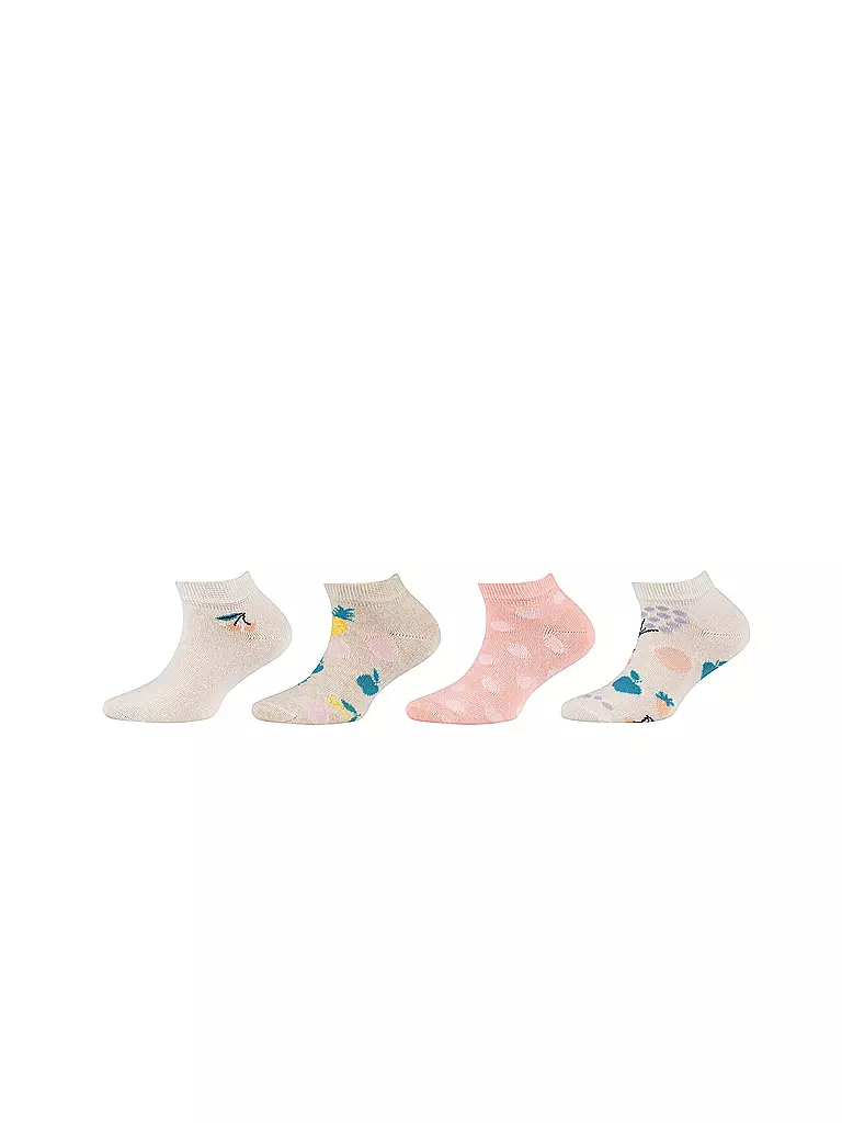 CAMANO | Mädchen Sneaker Socken 4er Pkg  offwhite melange | creme