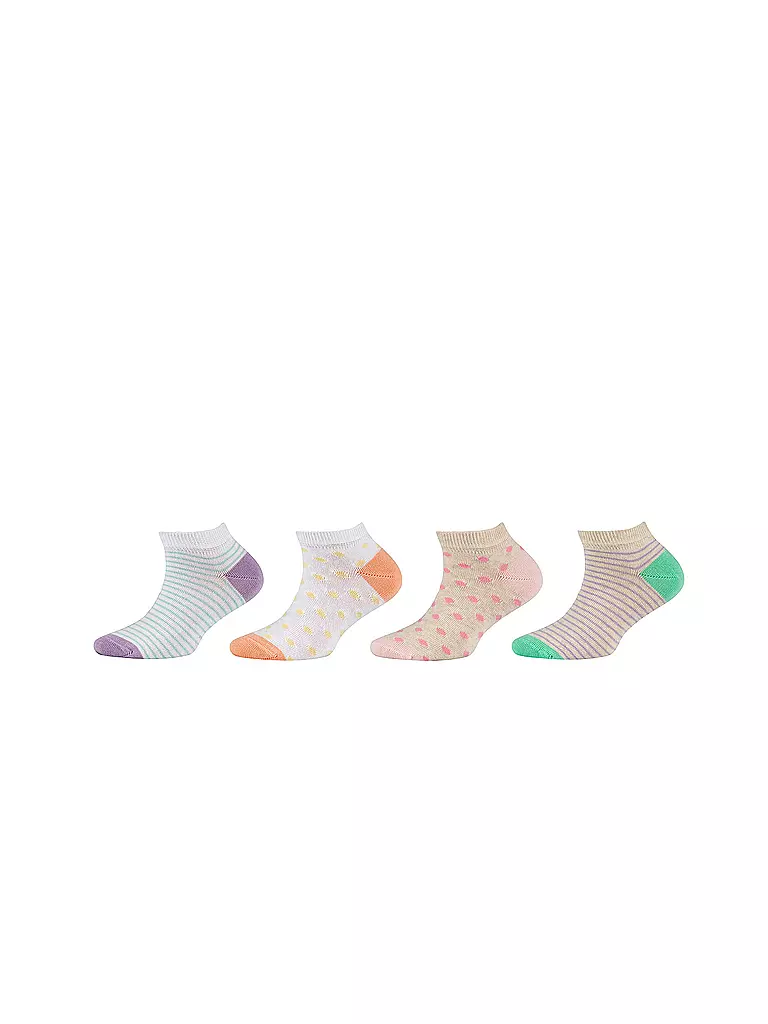 CAMANO | Mädchen Sneaker Socken 4er Pkg  white mix | creme