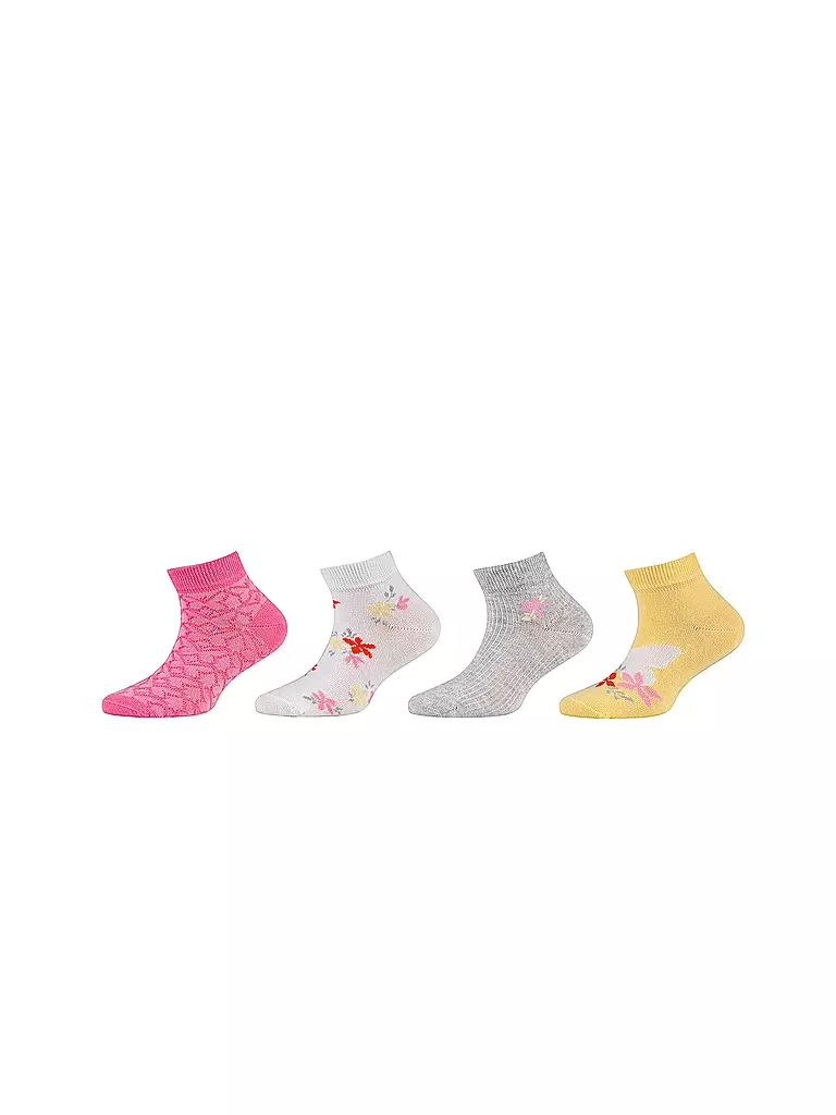 CAMANO | Mädchen Sneaker Socken 4er Pkg popcorn | bunt