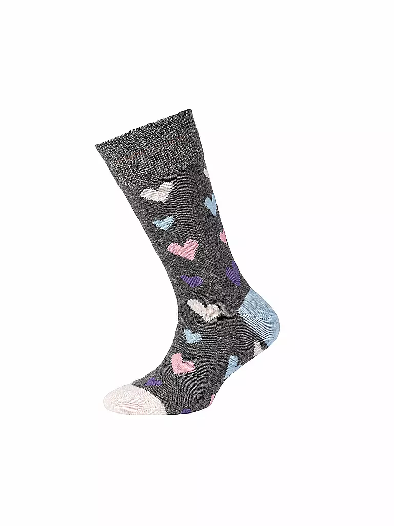 CAMANO | Mädchen Socken 2er Pkg. Dark Grey Melange  | grau