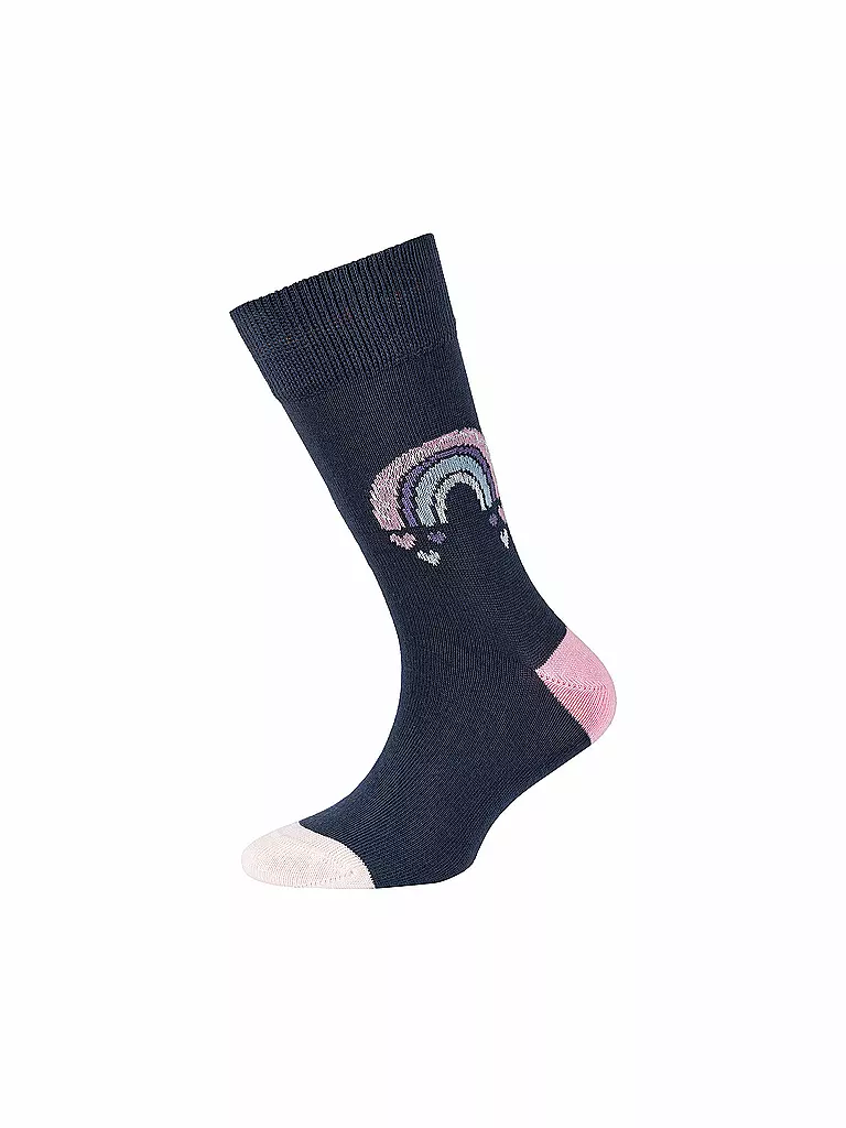 CAMANO | Mädchen Socken 2er Pkg. Dark Grey Melange  | grau