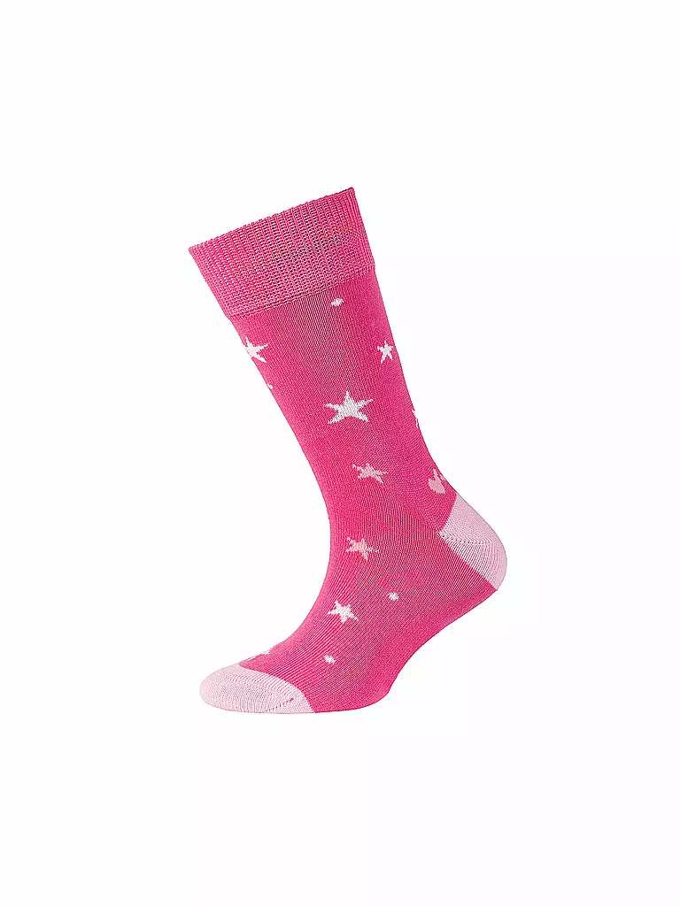 CAMANO | Mädchen Socken 2er Pkg. Shocking Pink | hellgrau