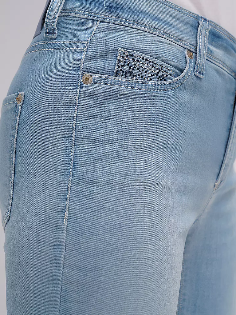 CAMBIO | Jeans Slim Fit 7/8 PIPER SHORT SWAROVSKI | hellblau