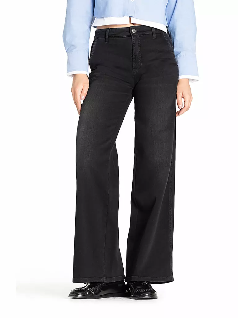 CAMBIO | Jeans Wide Leg ALEK | schwarz