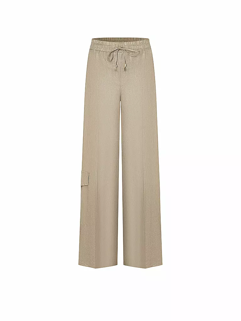 CAMBIO | Leinen Cargohose AMALIA CARGO | beige