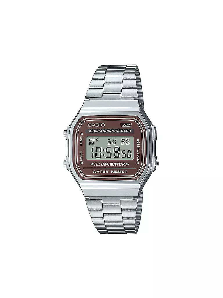 CASIO | Uhr VINTAGE silber braun A168WA-5AYES | silber