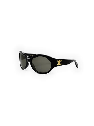 CELINE | Triomphe schwarze ovale Sonnenbrille