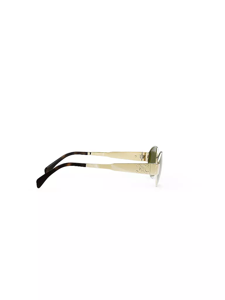 CELINE | Metal Triomphe goldene ovale Sonnenbrille | silber