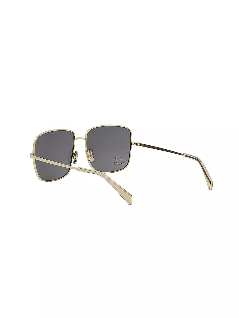 CELINE | Rhinestone Triomphe goldene eckige Sonnenbrille | gold