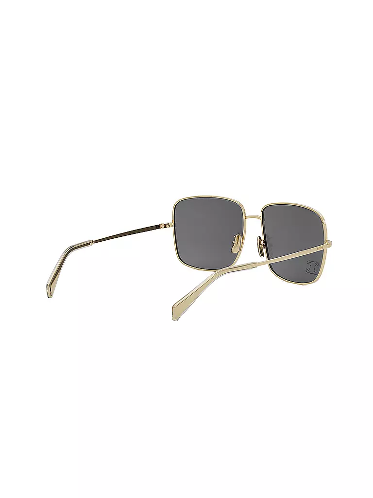 CELINE | Rhinestone Triomphe goldene eckige Sonnenbrille | gold