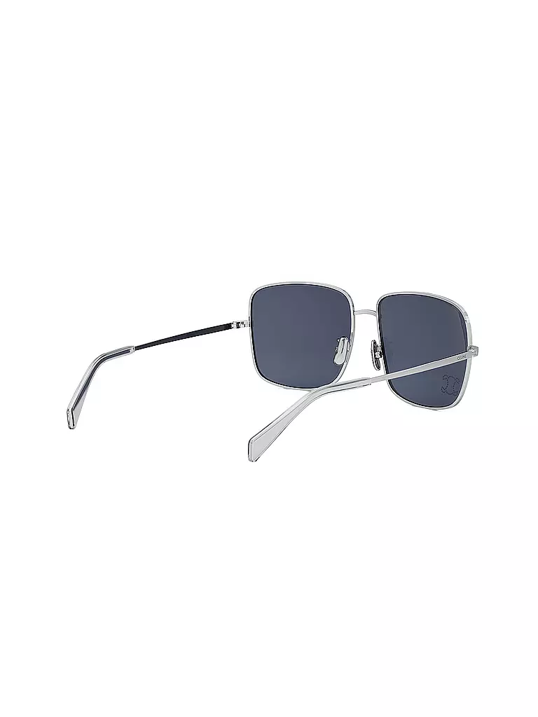 CELINE | Rhinestone Triomphe silber eckige Sonnenbrille | silber