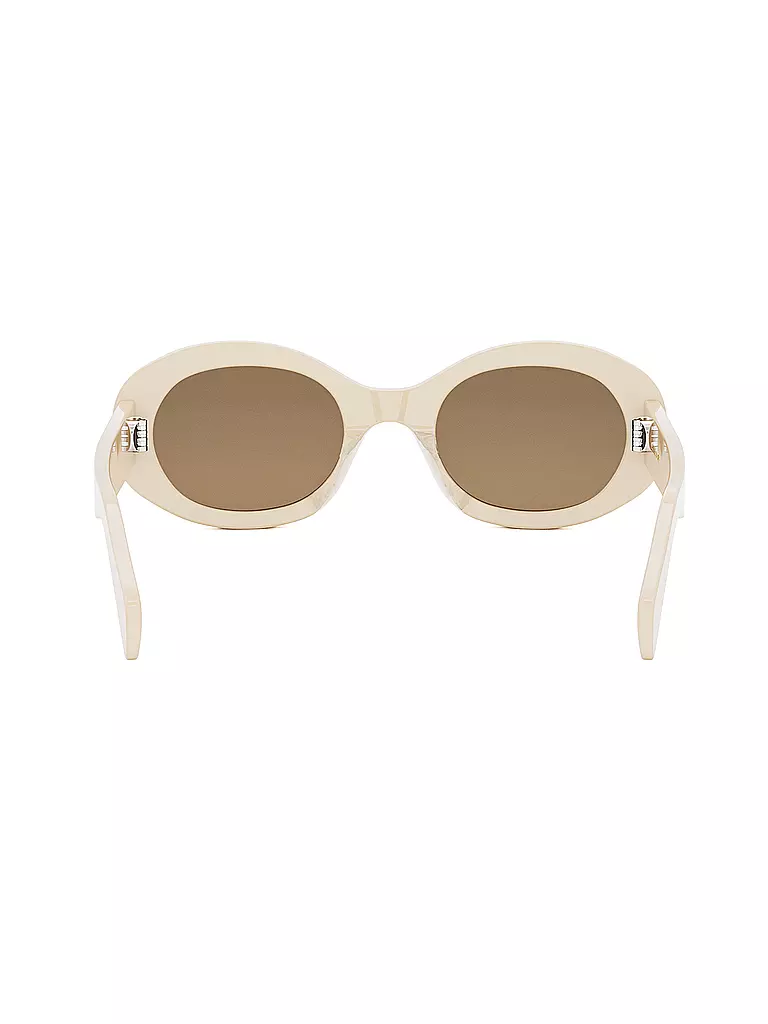 CELINE | Triomphe weisse ovale Sonnenbrille | creme