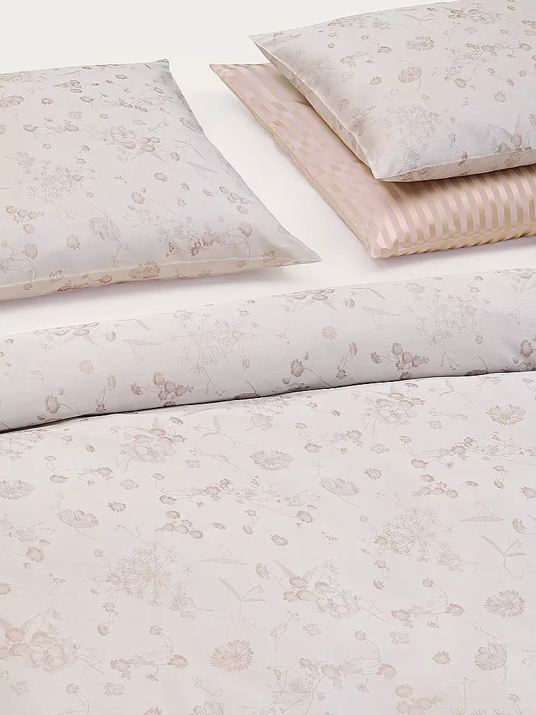 CHRISTIAN FISCHBACHER | Jacquard Kissenbezug FIORI PASTELLO 70x90cm Muschelrosa | beige