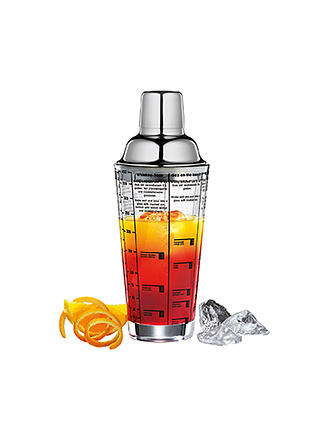 CILIO | Cocktailshaker mit Rezepten 0,4l Glas/Edelstahl