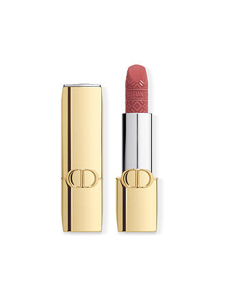 DIOR | Rouge Dior Limitierte Edition Couture Lippenstift - Goldenes Case und gravierter Stick (284 Rose Bavarde)