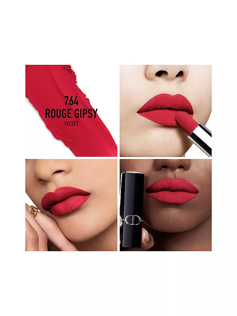 DIOR | Lippenstift - Rouge Dior Lipstick Refill (764 Rouge Gipsy Velvet Finish) | dunkelrot