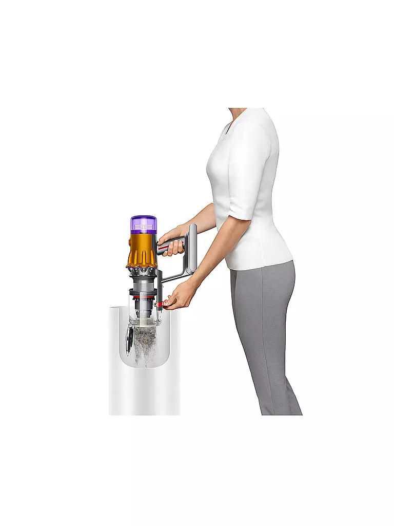 DYSON | Staubsauger V12 DETECT SLIM ABSOLUTE Nickel/Gelb | silber