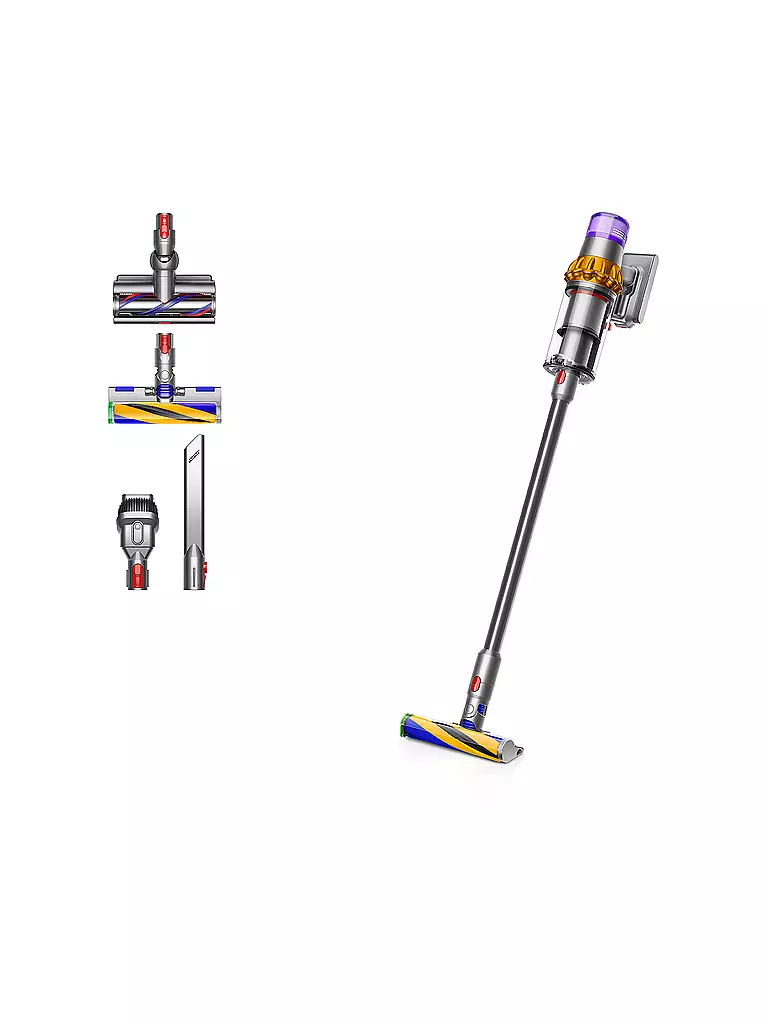 DYSON | Staubsauger V15 DETECT ABSOLUTE Nickel/Gelb | silber