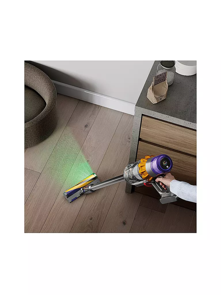 DYSON | Staubsauger V15 DETECT ABSOLUTE Nickel/Gelb | silber