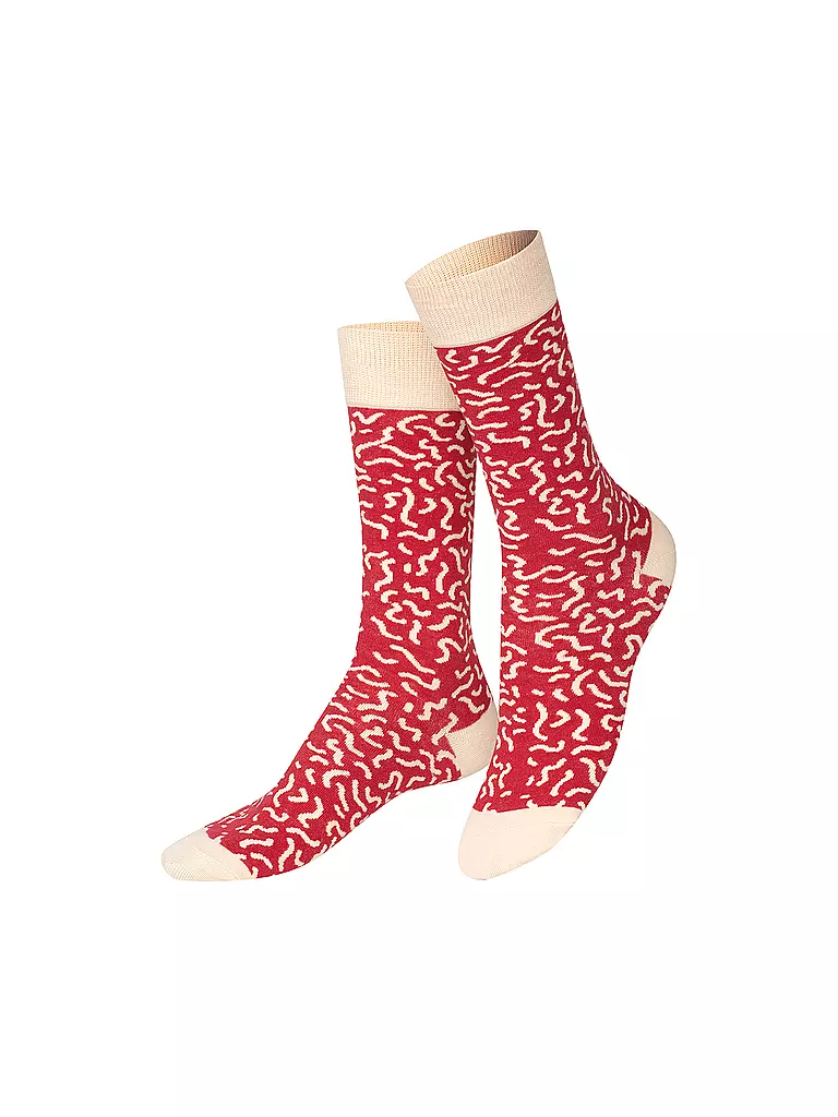 EAT MY SOCKS | Socken 36-45 SUPREME SALAMI rotbeige | rot