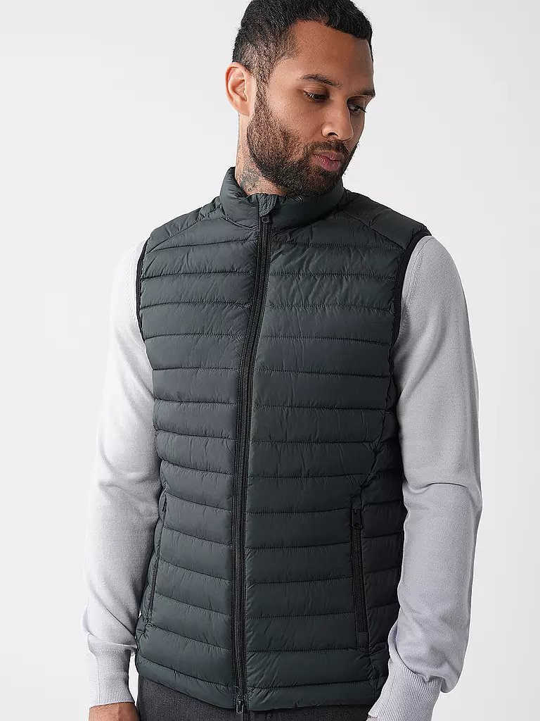 ECOALF | Steppgilet CARDIFFALF | dunkelgrün