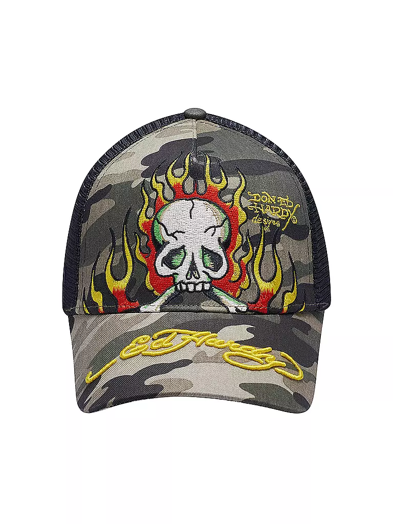 ED HARDY | Kappe HELL FIRE  | olive