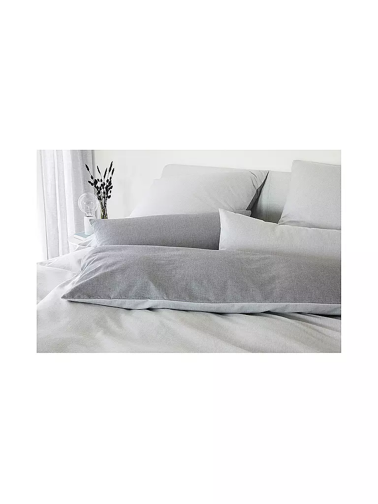 ELEGANTE | Wende Flanell Bettwäsche Tender 70x90cm/140x200cm Grau | grau