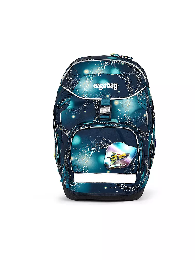 ERGOBAG | Schultaschen Set 6tlg PACK Galaxy Glow RaumfahrBär | dunkelblau