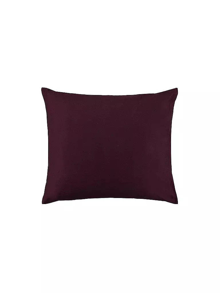 ESSENZA | Satin Bettwäsche 70x90cm / 140x200cm FLEUR Burgundy | senf