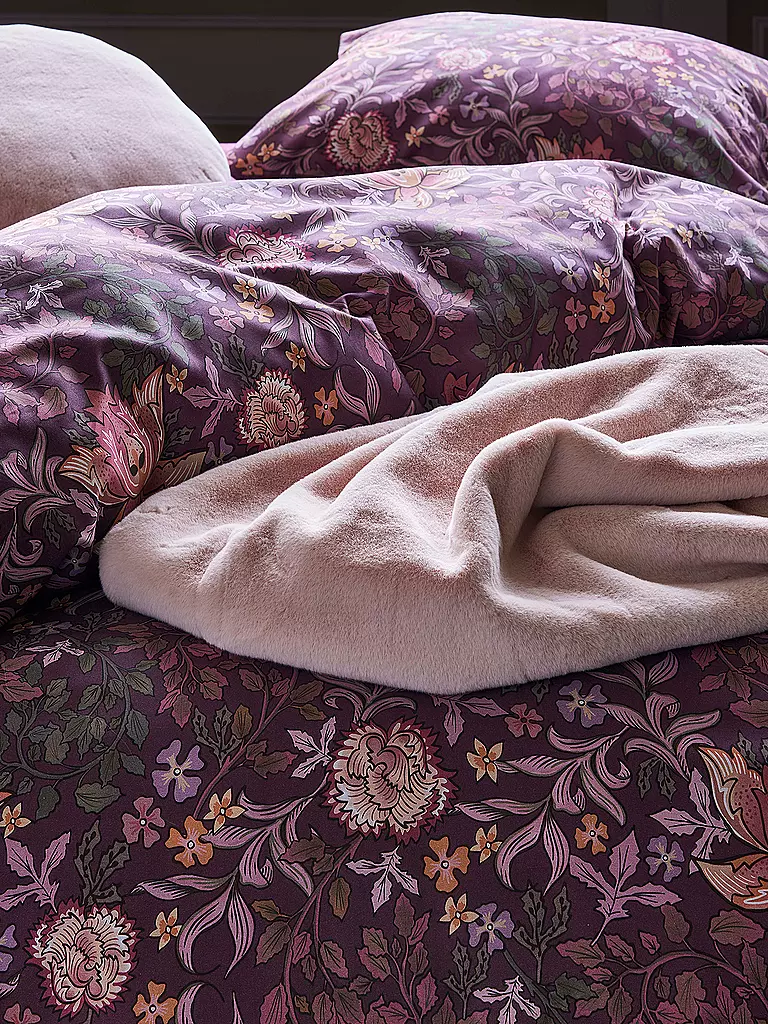 ESSENZA | Satin Bettwäsche 70x90cm/140x200cm OPHELIA Plum Wine | beere