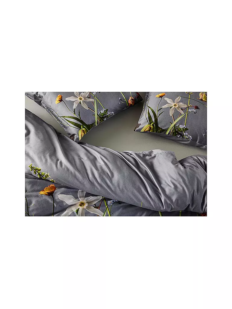 ESSENZA | Satin-Bettwäsche FABRICE 70x90cm/140x200cm Grey | grau