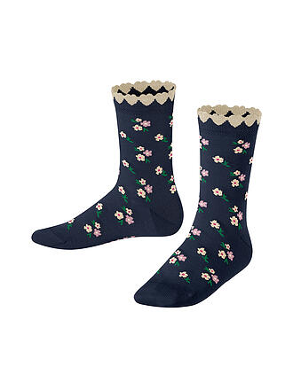 FALKE | Mädchen Socken DITSY FLOWERS space blue 