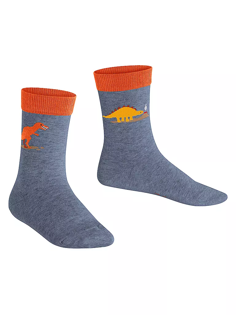 FALKE | Jungen Socken DINOSAURS light jeans  | blau