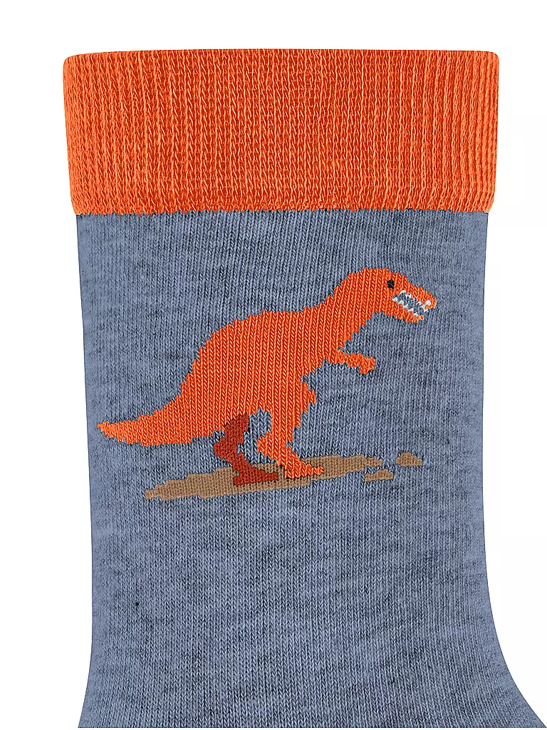 FALKE | Jungen Socken DINOSAURS light jeans  | blau