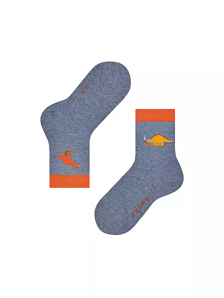 FALKE | Jungen Socken DINOSAURS light jeans  | blau