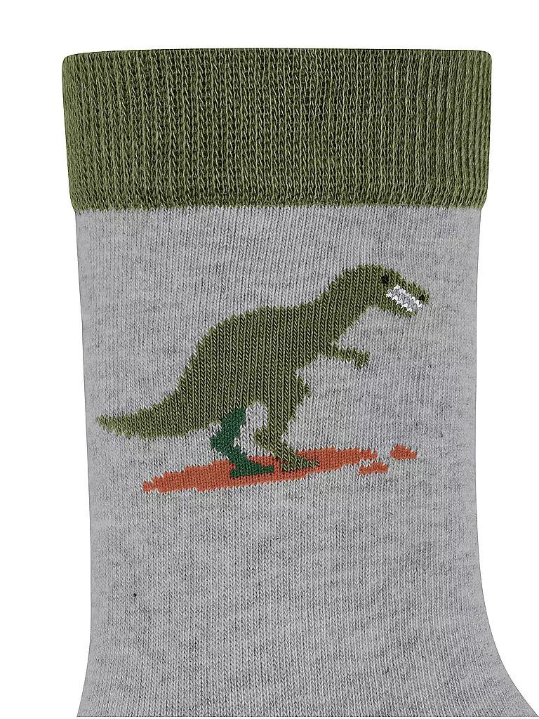 FALKE | Jungen Socken DINOSAURS LT heather  | grau