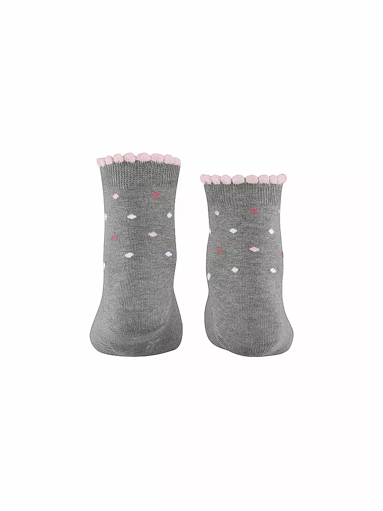 FALKE | Kinder Socken MULTIDOT light grey | rot