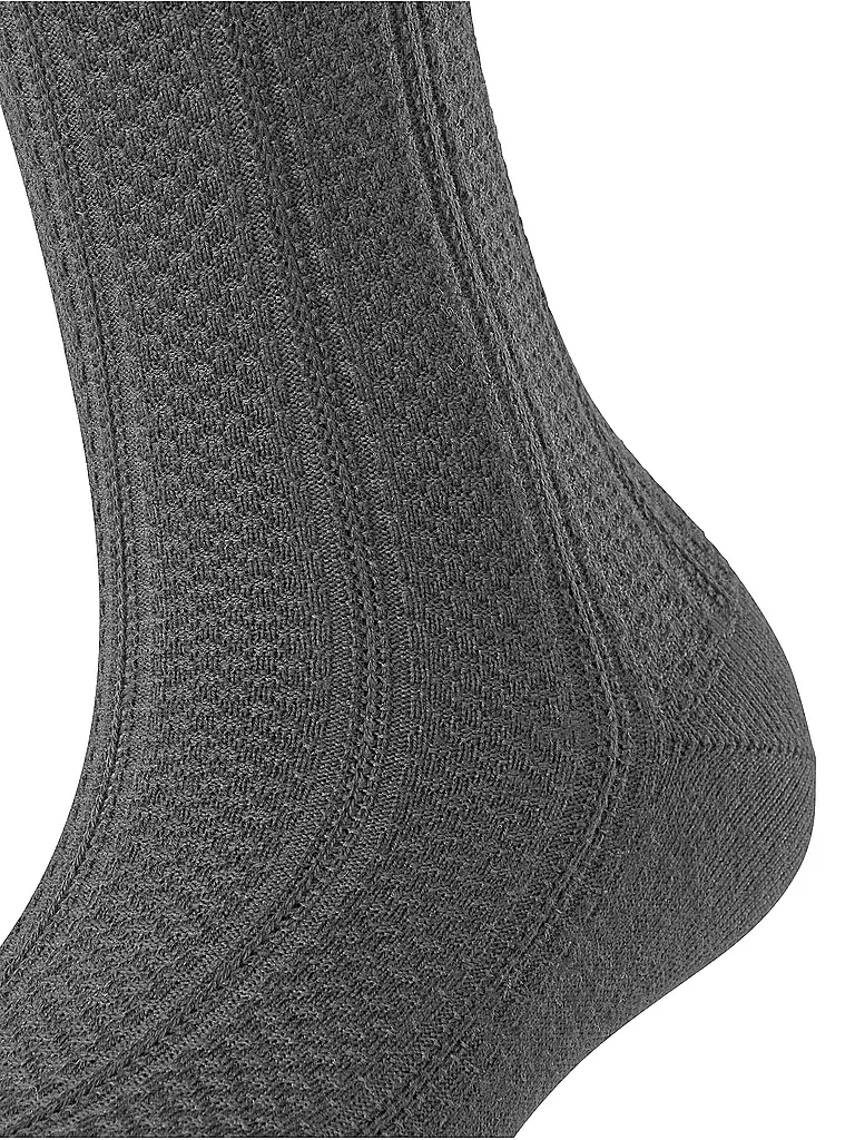 FALKE | Kniestrümpfe NEEDLEPOINT dark rock | grau