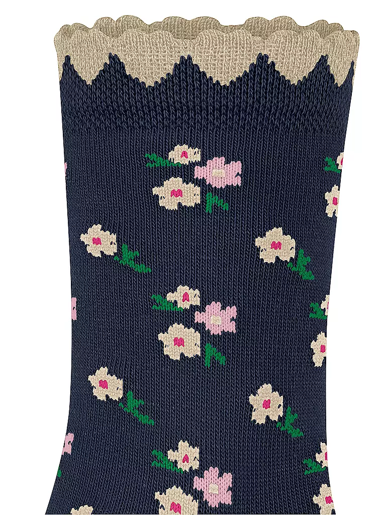 FALKE | Mädchen Socken DITSY FLOWERS space blue | rot