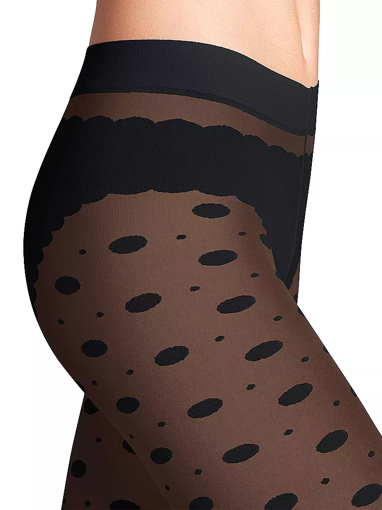 FALKE | Modestrumpfhose SNOW DOT black | schwarz