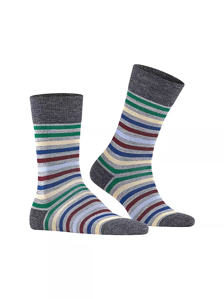 FALKE | Socken "Tinted Stripe" m grey mel | grau