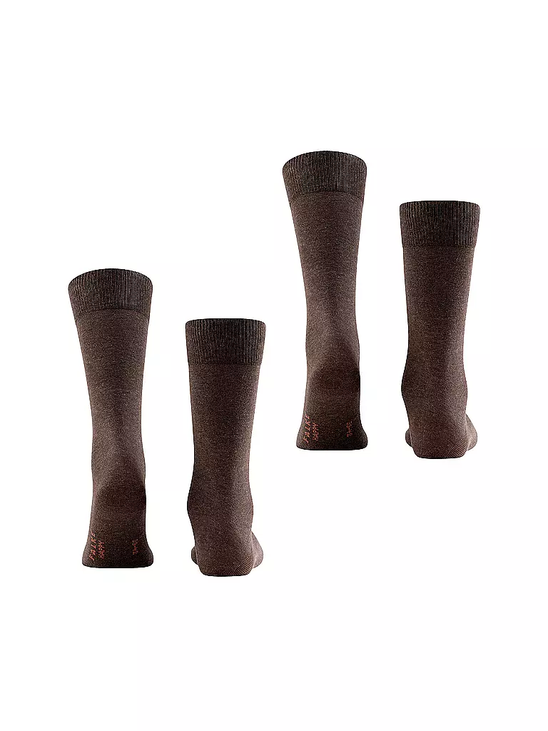 FALKE | Socken 2er Pkg HAPPY dark brown | braun