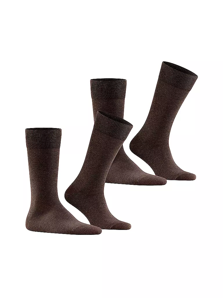 FALKE | Socken 2er Pkg HAPPY dark brown | braun