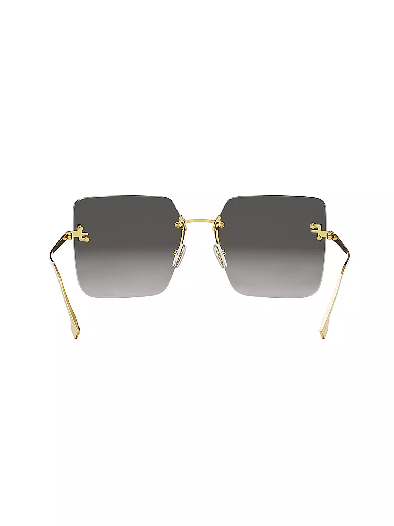 FENDI | FENDI First Crystal goldene eckige Sonnenbrille | gold